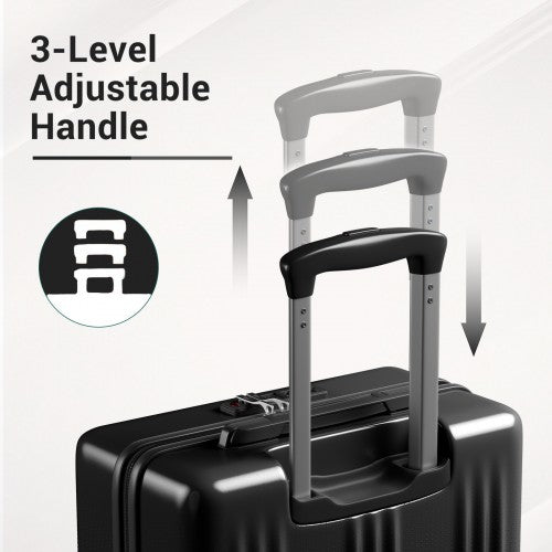 KSK2583 - Kono Premium ABS+PC 28 Inch Hard Shell Large Travel Suitcase for Long Haul Travel with TSA Lock - Black
