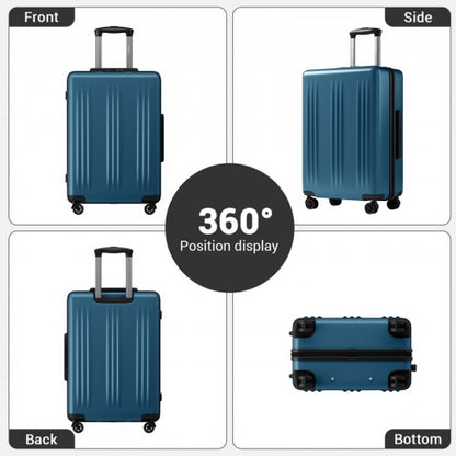 KSK2583 - Kono Premium ABS+PC 28 Inch Hard Shell Large Travel Suitcase for Long Haul Travel with TSA Lock - Navy