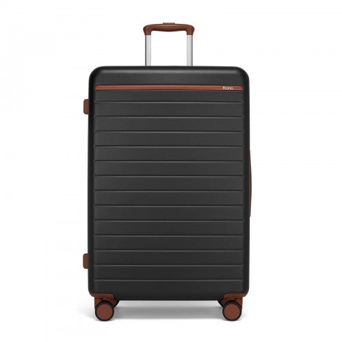 Kono KSK2584 28-inch black and brown suitcase – detail view 28