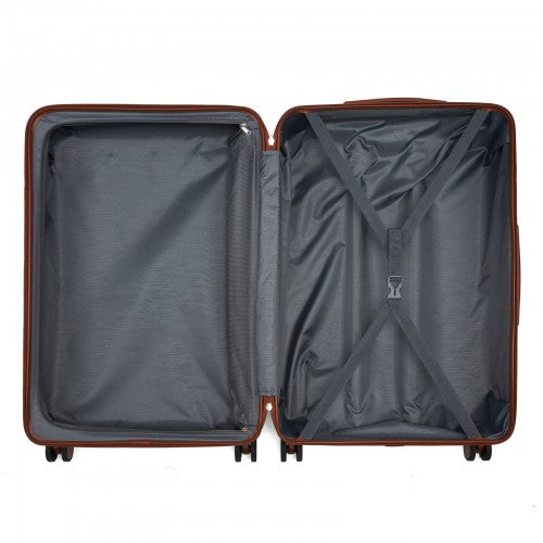 Kono KSK2584 28-inch black and brown suitcase – detail view 28