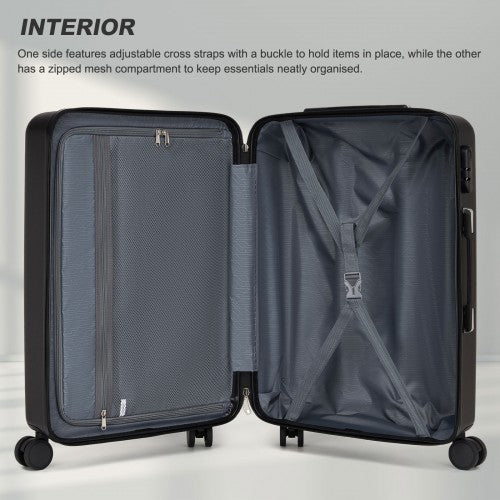 Kono KSK2585 28-inch black suitcase – detail view 28