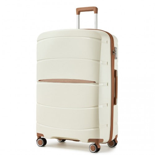 Kono KSK2591 28-inch cream and brown suitcase – detail view 28