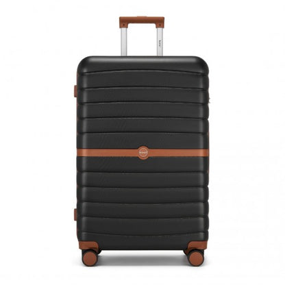 Kono KSK2592 28-inch black and brown suitcase – detail view 28