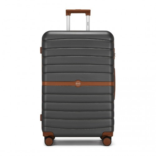 Kono KSK2592 28-inch grey and brown suitcase – detail view 28