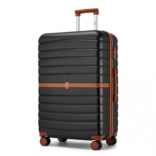 Kono KSK2592 28-inch black and brown suitcase – detail view 28