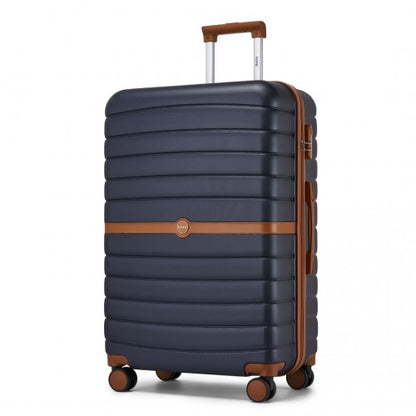 Kono KSK2592 28-inch navy and brown suitcase – detail view 28