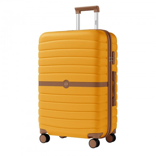 Kono KSK2592 28-inch yellow and brown suitcase – detail view 28
