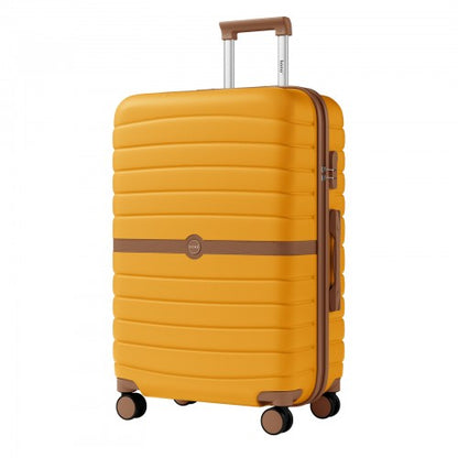Kono KSK2592 28-inch yellow and brown suitcase – detail view 28