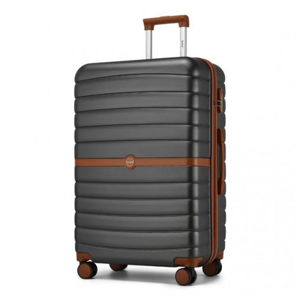Kono KSK2592 28-inch grey and brown suitcase – detail view 28