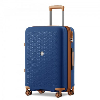 Kono KSK2594 28-inch navy and brown suitcase – detail view 28