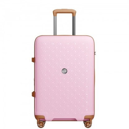 Kono KSK2594 28-inch pink and brown suitcase – detail view 28