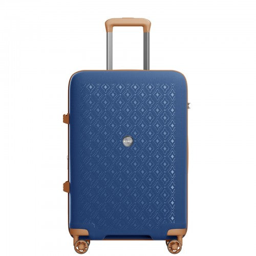Kono KSK2594 28-inch navy and brown suitcase – detail view 28