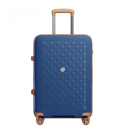 Kono KSK2594 28-inch navy and brown suitcase – detail view 28