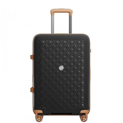 Kono KSK2594 28-inch black and brown suitcase – detail view 28