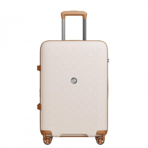 Kono KSK2594 28-inch beige and brown suitcase – detail view 28
