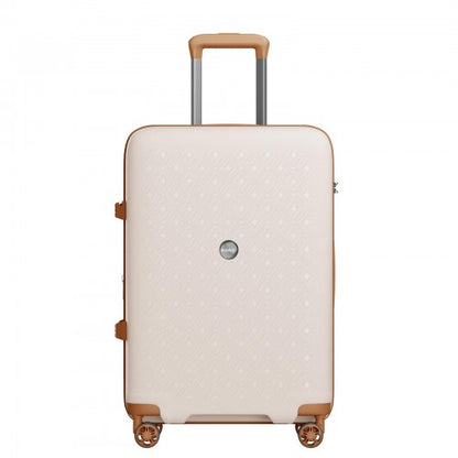 Kono KSK2594 28-inch beige and brown suitcase – detail view 28