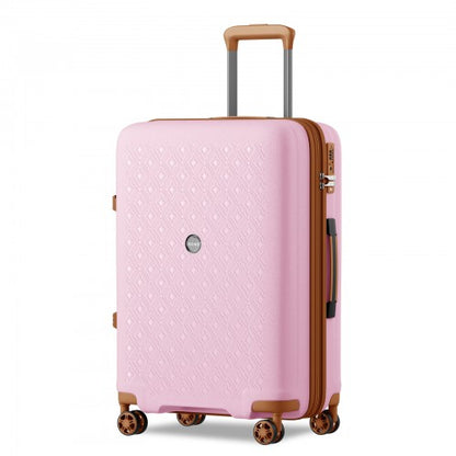 Kono KSK2594 28-inch pink and brown suitcase – detail view 28