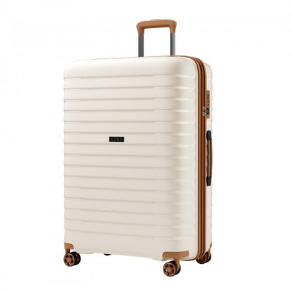 Kono KSK2595 28-inch beige and brown suitcase – detail view 28