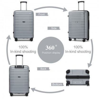 Kono KSK2595 28-inch grey and black suitcase – detail view 28