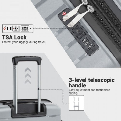 Kono KSK2595 28-inch grey and black suitcase – detail view 28