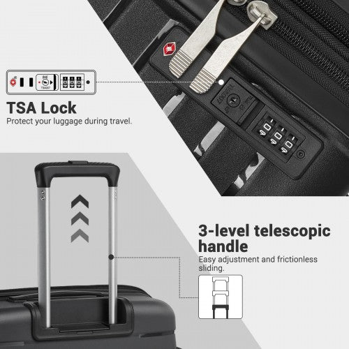 Kono KSK2595 28-inch black suitcase – detail view 28