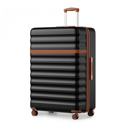 Kono KSK2484 32-inch black and brown suitcase – detail view 32