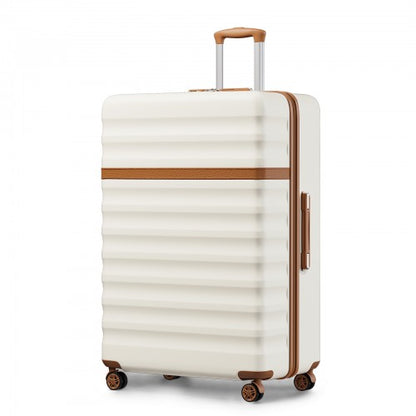 Kono KSK2484 32-inch cream and brown suitcase – detail view 32