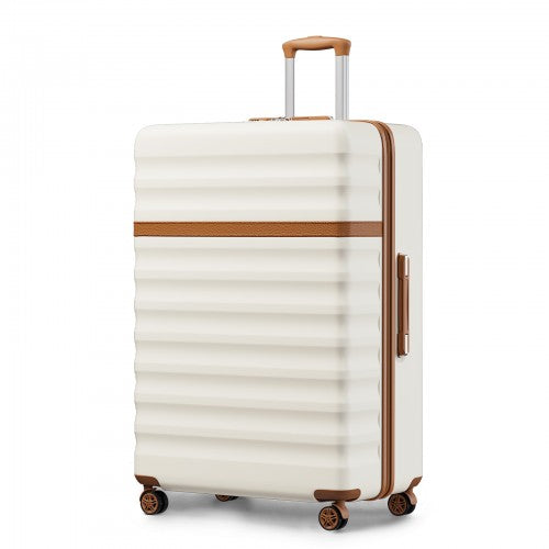 Kono KSK2484 32-inch cream and brown suitcase – detail view 32