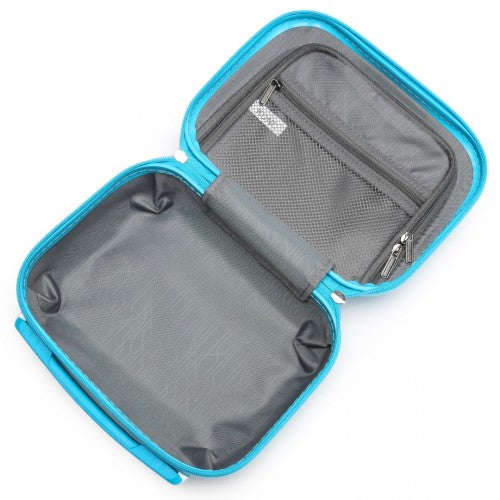 K1871-1L - Kono ABS 4 Wheel Suitcase Set with Vanity Case - Blue