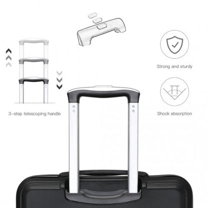 Kono K1871-1L 30-inch black and coffee luggage set – detail view 6