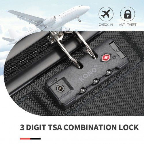 Kono K1871-1L 28-inch black and blue luggage set – detail view 7