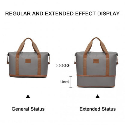 Kono K1871-1L 12/20/24/28-inch grey and brown luggage set – set view
