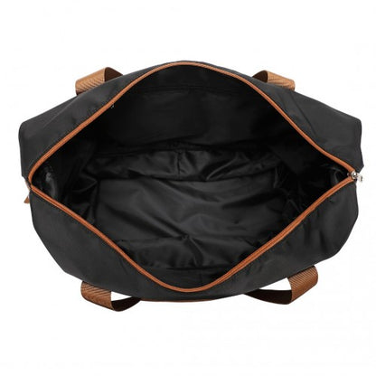 EA2212 - Kono Two Pieces Expandable Durable Waterproof Travel Duffel Bag Set - Black