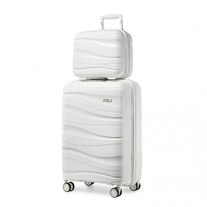 Kono K2094L 14/20-inch white luggage set – set view