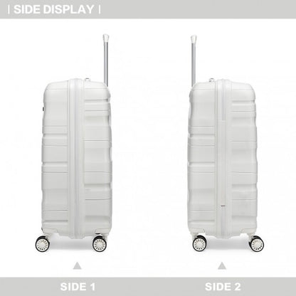 Kono K2094L 14/20-inch white luggage set – set view