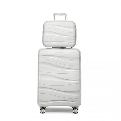 Kono K2094L 14/20-inch white luggage set – set view