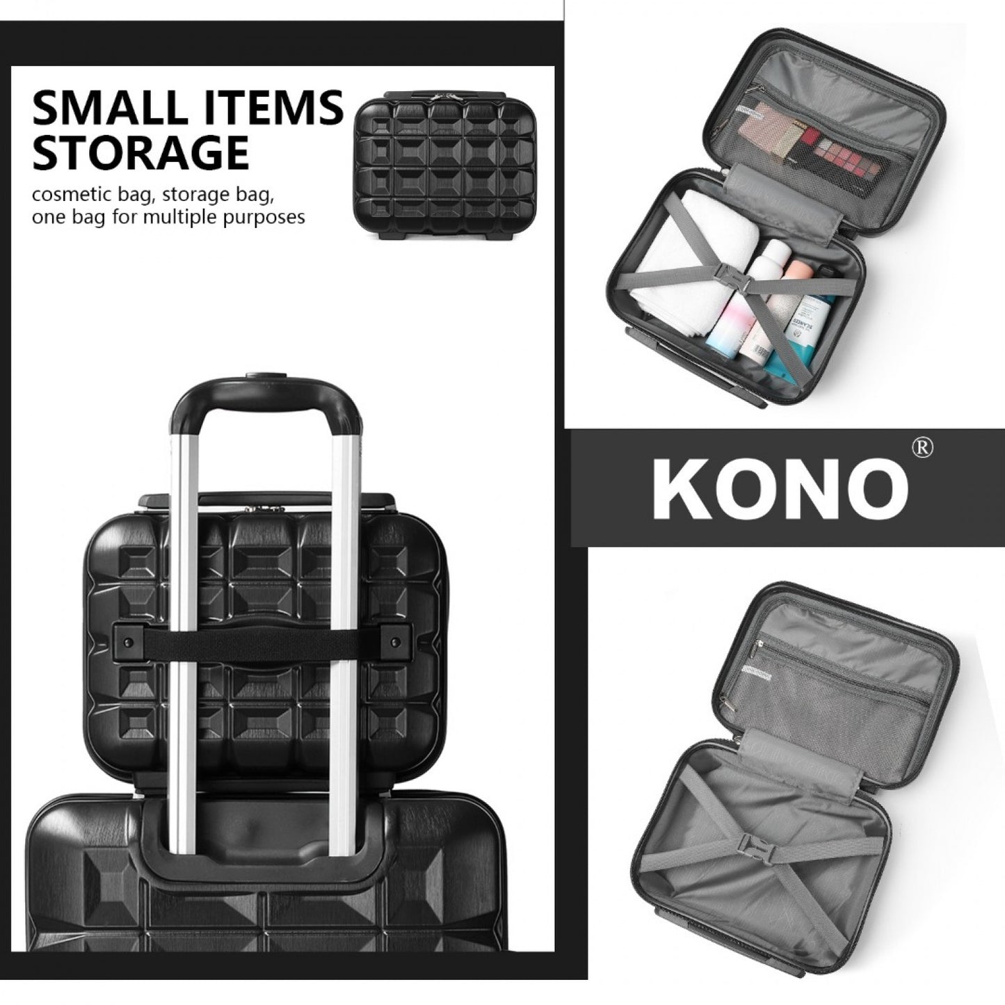 Kono K2292L 20-inch black vanity case – detail view 7