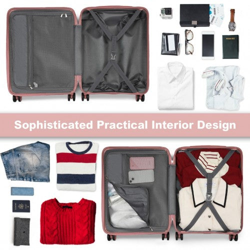 Kono KSK2483 20/24/28-inch nude luggage set – set view