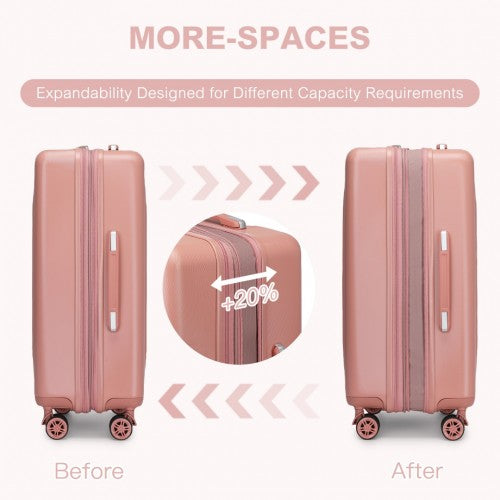 Kono KSK2483 20/24/28-inch nude luggage set – set view