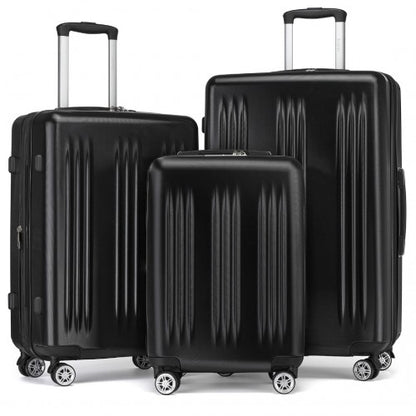 Kono KSK2483 20/24/28-inch black luggage set – set view