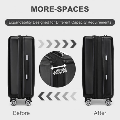 Kono KSK2483 20/24/28-inch black luggage set – set view
