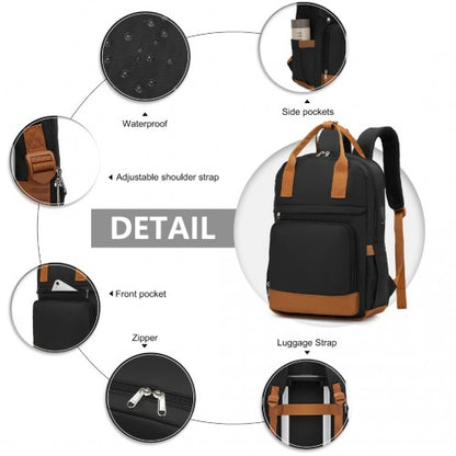 Kono KSK2484 20-inch cream and brown luggage set – detail view 7