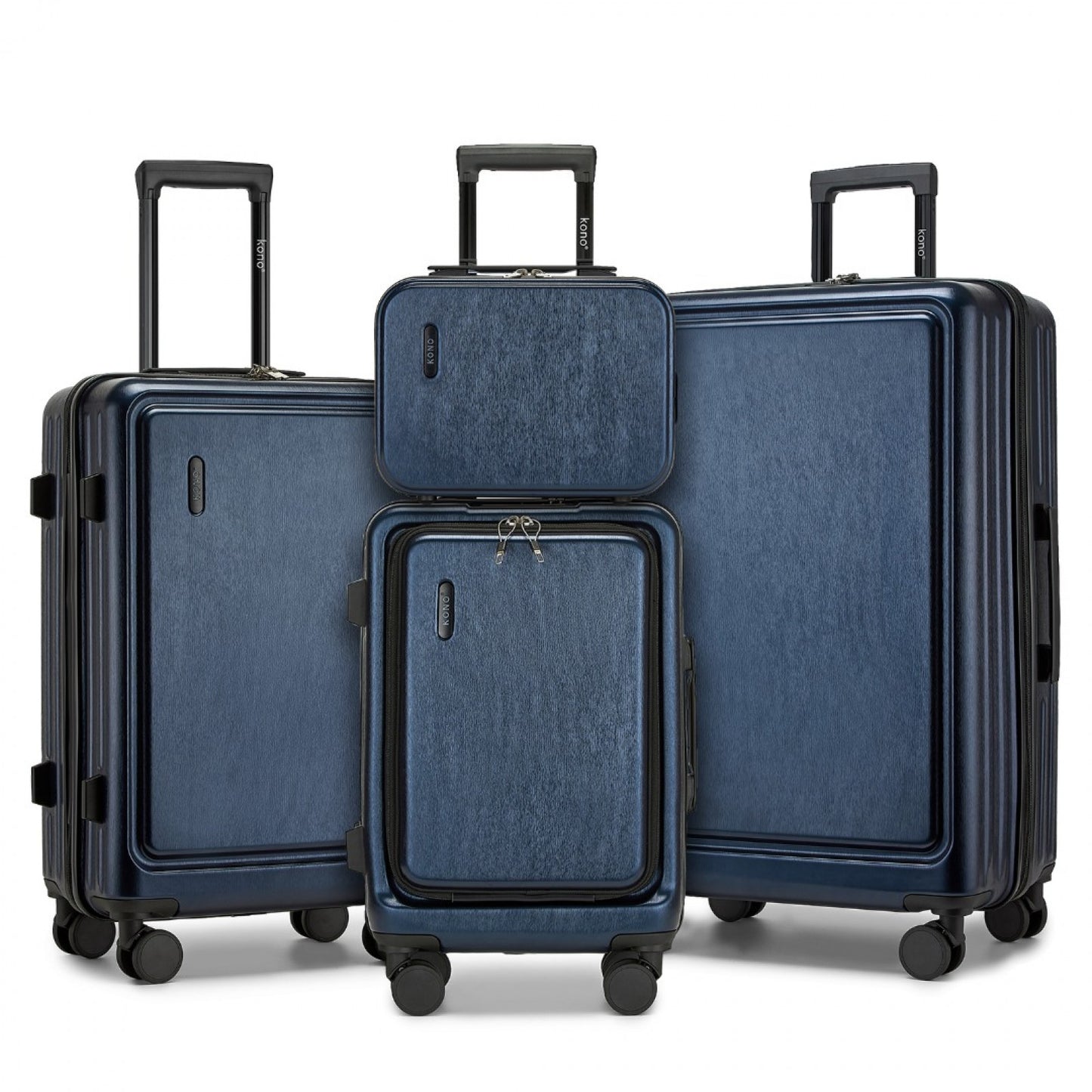 Kono KSK2493 20/24/28-inch navy luggage set – front view