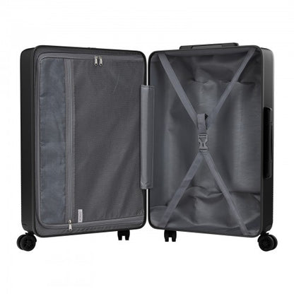 KSK2583 - Kono Premium ABS+PC 3-Piece Hard Shell Luggage Set with TSA Lock & 360° Silent Spinner Wheels - Black