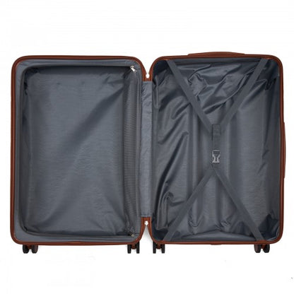 Kono KSK2584 20/24/28-inch navy and brown luggage set – set view