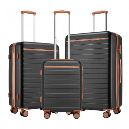 Kono KSK2584 20/24/28-inch grey and brown luggage set – set view