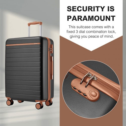 Kono KSK2584 20/24/28-inch grey and brown luggage set – set view