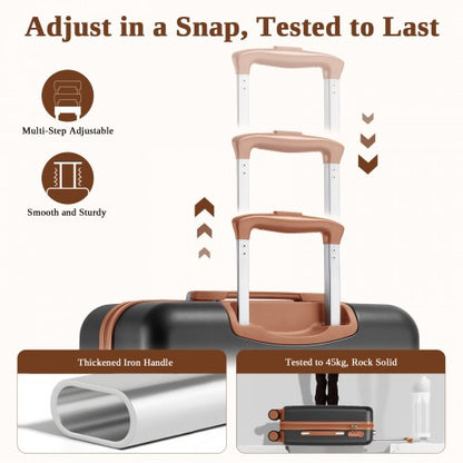 Kono KSK2584 20/24/28-inch grey and brown luggage set – set view