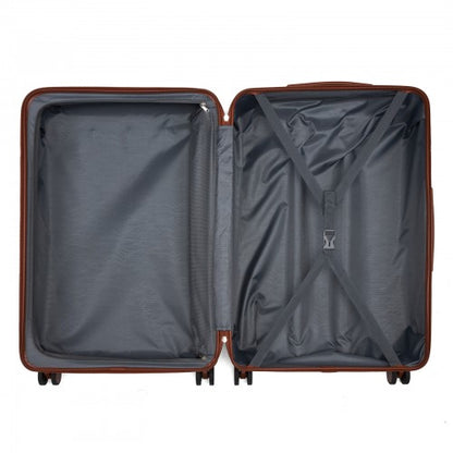 Kono KSK2584 20/24/28-inch black and brown luggage set – set view