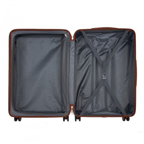 Kono KSK2584 20/24/28-inch grey and brown luggage set – set view